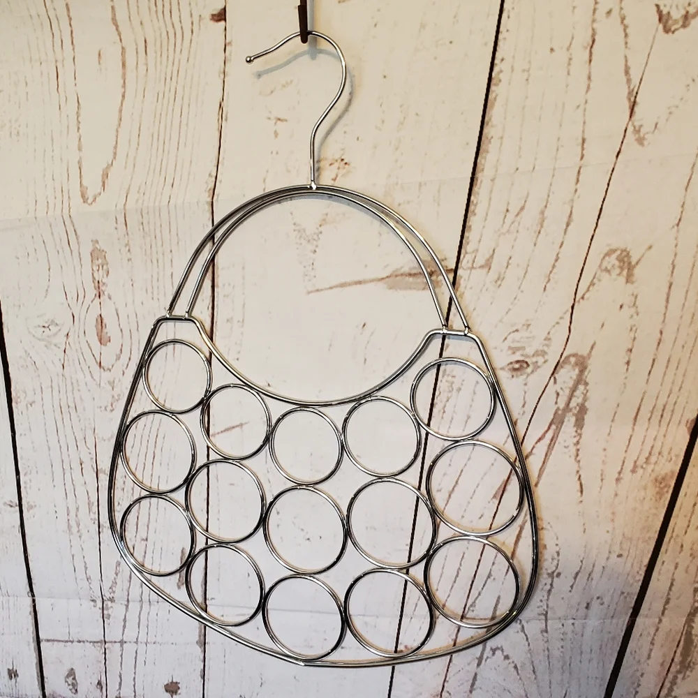 Metal hanger for scarves, ties, accessories